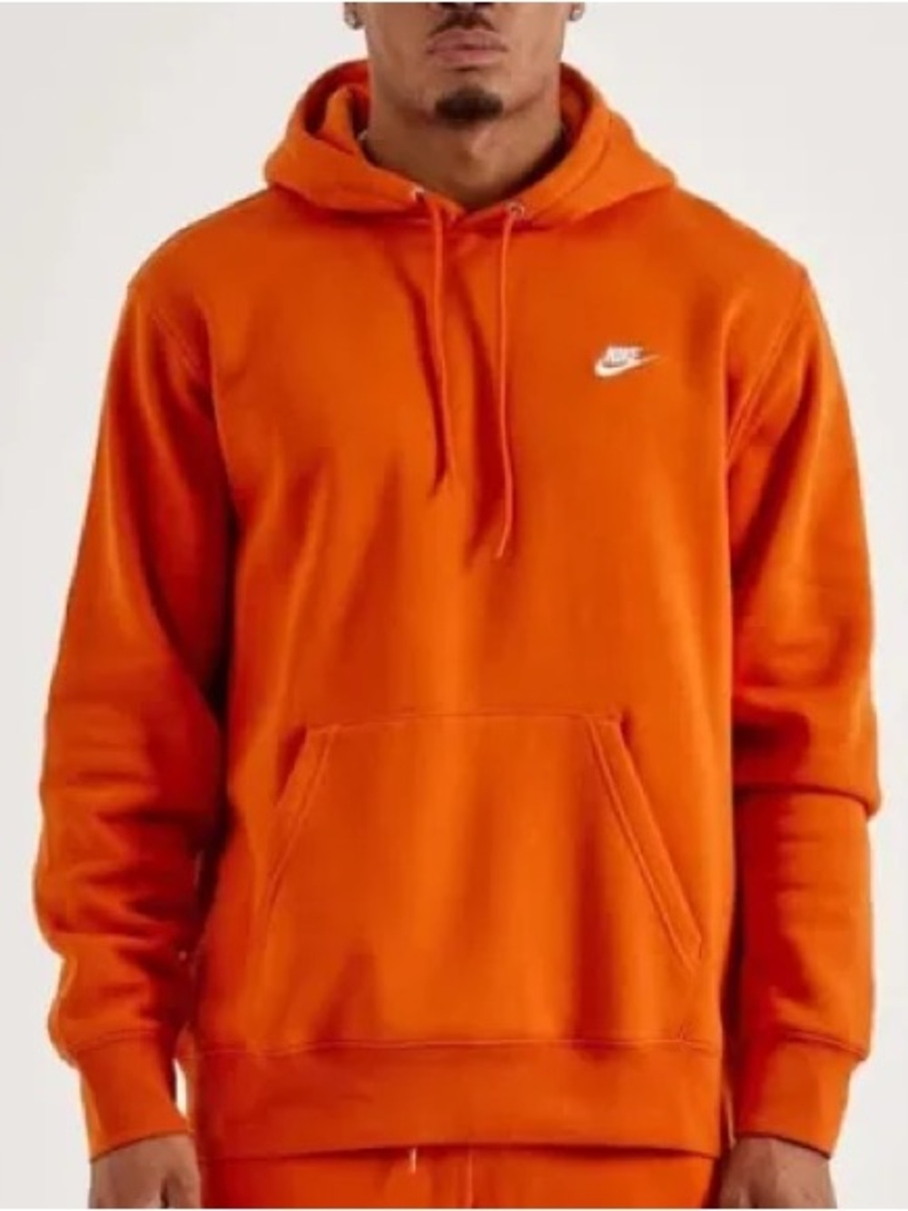 Nike Club Fleece Sportswear Orange Men’s Pullover Hoodie